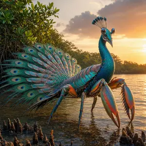 Mantis shrimp + Peacock